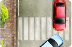 자동차와 자동차의 사고 상황이미지